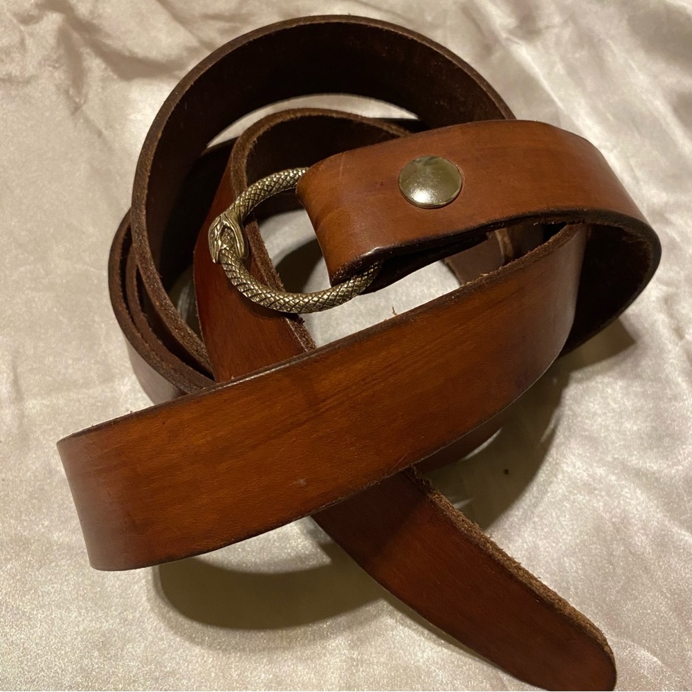 Custom leather Ouroboros Long Belt